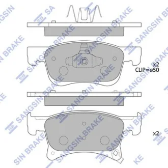 Колодки гальмівні передні Opel Adam (13-), Corsa (14-) HI-Q для Hi-Q (SANGSIN) SP4194 фото товару