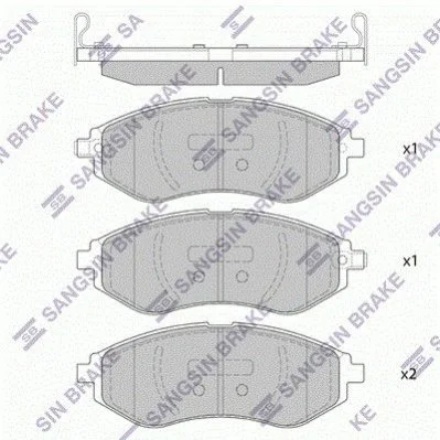 <strong>Колодки гальмівні дискові (комплект 4 шт) Hi-Q (SANGSIN) SP4207 (фото 1)</strong>