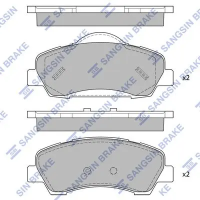 <strong>Колодки гальмівні передні Citroen C4 Cactus (14-), C-Elysee (12-) HI-Q Hi-Q (SANGSIN) SP4208 (фото 1)</strong>