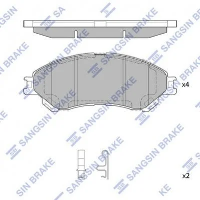 <strong>Колодки гальмівні дискові Hi-Q (SANGSIN) SP4212 (фото 1)</strong>