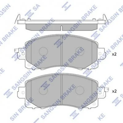 <strong>Колодки тормозные дисковые (комплект 4 шт.)) Hi-Q (SANGSIN) SP4221 (фото 1)</strong>