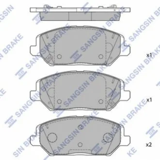 Колодки гальмівні дискові для Hyundai, KIA Hi-Q (SANGSIN) SP4242 фото товару