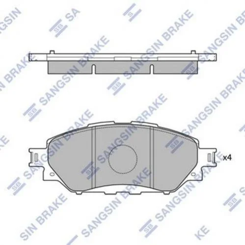 <strong>Комплект гальмівних колодок з 4 шт. дисків Hi-Q (SANGSIN) SP4243 (фото 1)</strong>