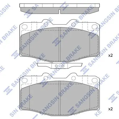 <strong>Колодки гальмівні передні Toyota HiLux VI (N1)(-06) HI-Q Hi-Q (SANGSIN) SP4245 (фото 1)</strong>