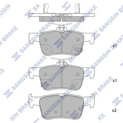 <strong>Колодки гальмівні задні Honda Accord (18-) HI-Q Hi-Q (SANGSIN) SP4315 (фото 1)</strong>