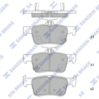 Колодки гальмівні задні Honda Accord (18-) HI-Q для Hi-Q (SANGSIN) SP4315 фото товару