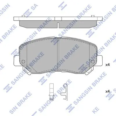 <strong>Колодки гальмівні передні Dodge Dart (13-) HI-Q Hi-Q (SANGSIN) SP4322 (фото 1)</strong>