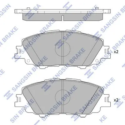 <strong>Колодки гальмівні передні Toyota Corolla (19-) HI-Q Hi-Q (SANGSIN) SP4340 (фото 1)</strong>
