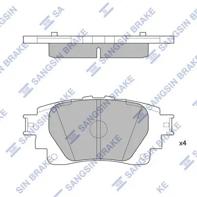 <strong>Колодки гальмівні задні Toyota Corolla (19-) HI-Q Hi-Q (SANGSIN) SP4341 (фото 1)</strong>