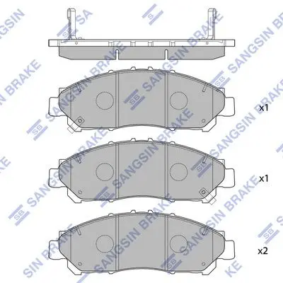 <strong>Колодки тормозные передние Toyota Hi-Ace (19-) Hi-Q (SANGSIN) SP4361 (фото 1)</strong>