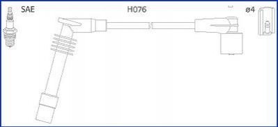 OPEL К-кт высоковольтных проводов Omega B,Vectra B 2.0 94- HITACHI 134251 (фото 1)