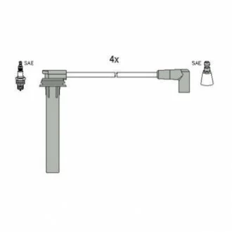 BMW Комплект проводів високої напруги MINI (R52) One 04-07, CHRYSLER NEON II 2.0 16V 99-06 для Mini HITACHI 134269 фото товару