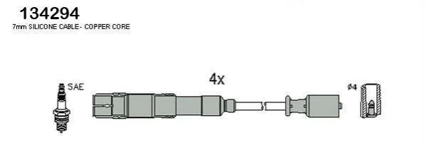 <strong>HUCO DB Комплект высоковольтных проводов W169,245 04- HITACHI 134294 (фото 1)</strong>