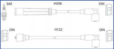 <strong>VW К-кт высоковольтных проводов Golf I,Passat,Derby HITACHI 134474 (фото 1)</strong>