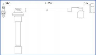 <strong>Провода высокого напряжения 4 шт. HONDA Civic 1,3-1,6 91-01, Accord 1,8-2,2 90-98 ROVER HITACHI 134520 (фото 1)</strong>