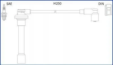 Провода высокого напряжения 4 шт. HONDA Civic 1,3-1,6 91-01, Accord 1,8-2,2 90-98 ROVER для HITACHI 134520 фото товару