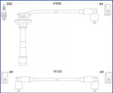 <strong>Комплект кабелів високовольтних HITACHI 134562 (фото 1)</strong>