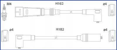 <strong>SKODA Комплект высоковольтных проводов OCTAVIA I Combi (1U5) 1.6 98-04 HITACHI 134701 (фото 1)</strong>