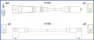<strong>VW К-кт высоковольтных проводов Golf,Passat,Caddy,Seat HITACHI 134705 (фото 1)</strong>