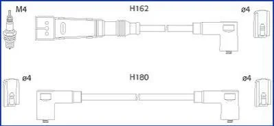 <strong>HUCO VW К-кт высоковольтных проводов Golf III,Polo,Vento,Seat 1.4/1.6 HITACHI 134707 (фото 1)</strong>