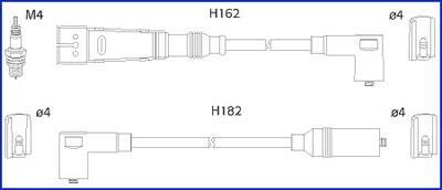 HUCO VW Комплект проводІв високої напруги TRANSPORTER T4 2.0 90-03 HITACHI 134709 фото товару