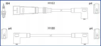 <strong>VW К-кт высоковольтных проводов 80,100,Passat 2.0/2.2 HITACHI 134715 (фото 1)</strong>