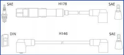 <strong>DB Провод зажигания W124 260 300 M103 HITACHI 134756 (фото 1)</strong>