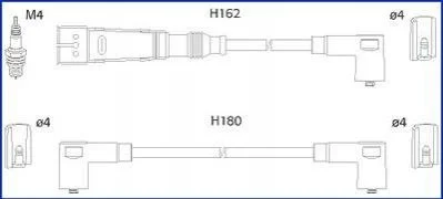 <strong>VW К-кт высоковольтных проводов Polo,Seat Cordoba,Ibiza HITACHI 134784 (фото 1)</strong>