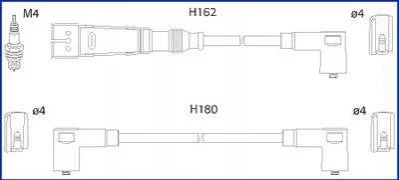 Комплект кабелів високовольтних для HITACHI 134784 фото товару