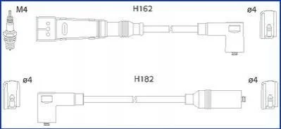 Комплект кабелів високовольтних для Volkswagen, Skoda HITACHI 134785 фото товару