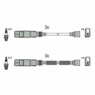 Комплект кабелів високовольтних для Smart HITACHI 134952 фото товару