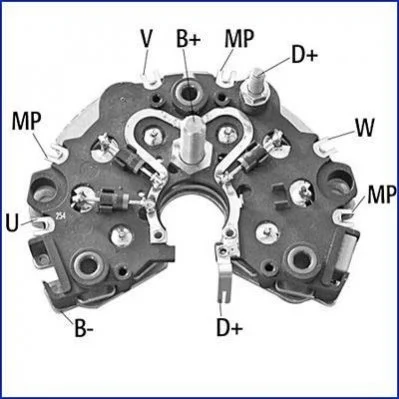 <strong>VW Мост диодный Audi 100,80,A4/6/8,Citroen Berlingo,Jumpy,ZX,Fiat Scudo,Opel,Peugeot,Passat HITACHI 139473 (фото 1)</strong>