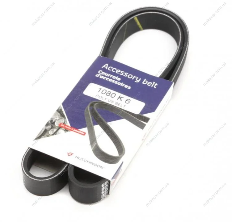 <strong>Ремінь генератора 6PK1078 Citroen/Peugeot 1.8/2.0i 94- HUTCHINSON 1080K6 (фото 1)</strong>