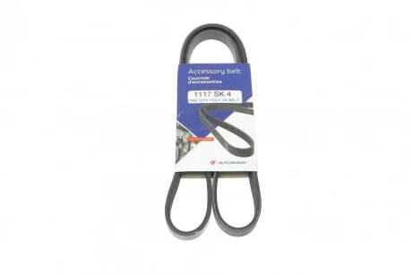 Ремень поликлиновой 4PK1117S Hutchinson для Fiat, Citroen, Peugeot HUTCHINSON 1117SK4 фото товара