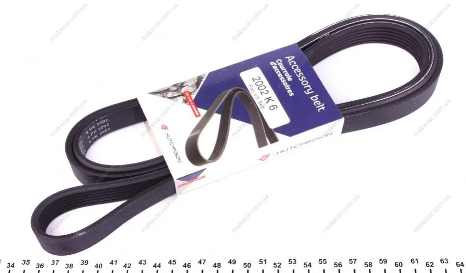 <strong>Ремінь генератора 6PK2000 OM601/602 (+PS) HUTCHINSON 2002K6 (фото 1)</strong>