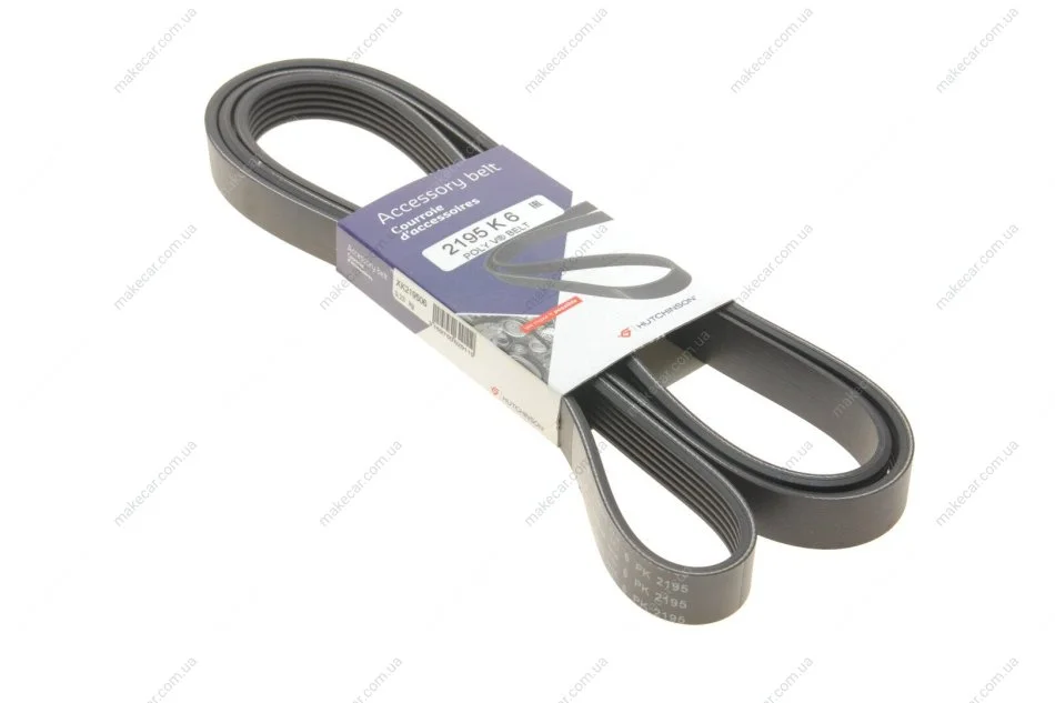 <strong>Ремінь генератора 6PK2198 Sprinter ОМ611 (-AC) HUTCHINSON 2195K6 (фото 1)</strong>