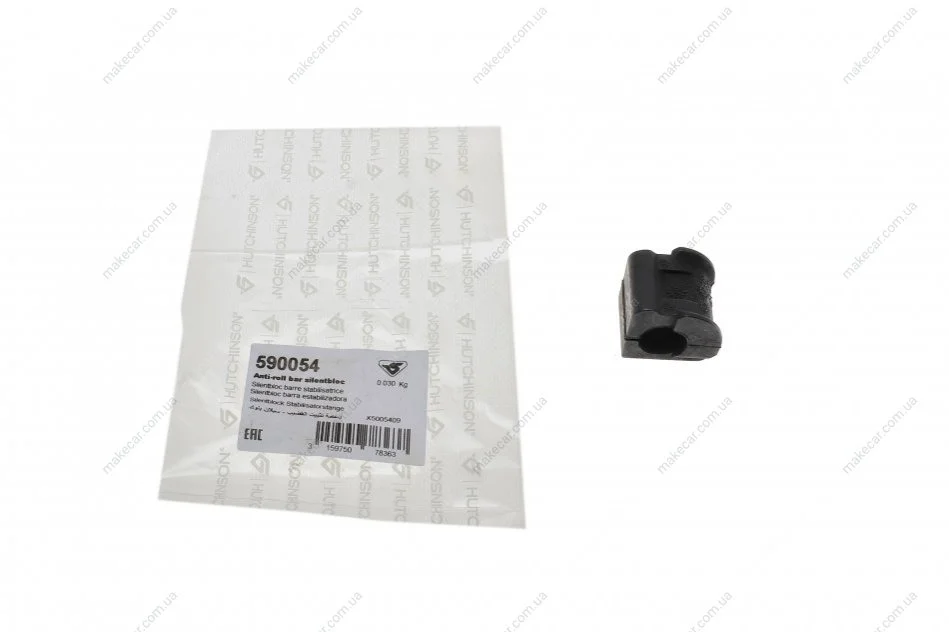 <strong>Подушка стабілізатора. перед Caddy II/Golf внутр (19mm) HUTCHINSON 590054 (фото 1)</strong>