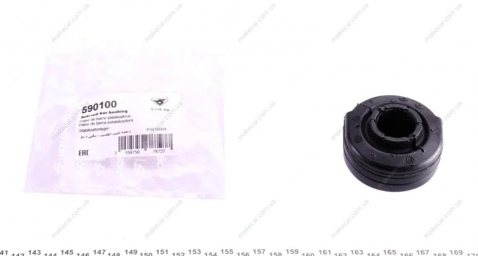 <strong>Подушка стабілізатора. перед Audi 100/A6 90>98 (25mm) HUTCHINSON 590100 (фото 1)</strong>