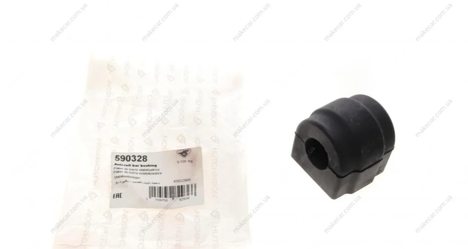 <strong>Втулка стабілізатора (переднього) BMW 1 (E81/E88) /3 (E90-E93) 04- (26.5mm) HUTCHINSON 590328 (фото 1)</strong>
