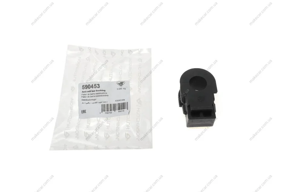 <strong>Втулка стабілізатора пер. Qashqai/X-Trail/Juke 06- (23mm) HUTCHINSON 590453 (фото 1)</strong>