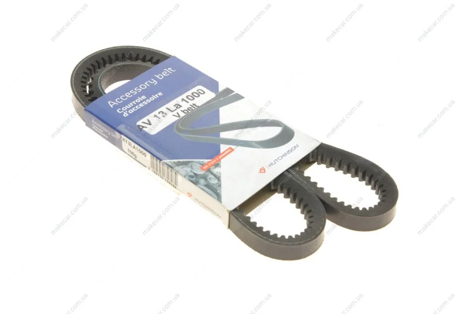 <strong>Ремінь генератора MB OM616/617 82-94 (13X1000) HUTCHINSON AV13LA1000 (фото 1)</strong>