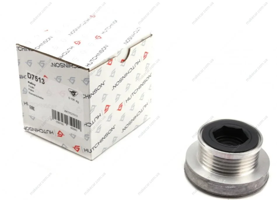 <strong>Шків генератора 1,6 16V, 1,5DCI 5PK Renault Logan, Kangoo I, Megane II Hutchinson HUTCHINSON D7513 (фото 1)</strong>