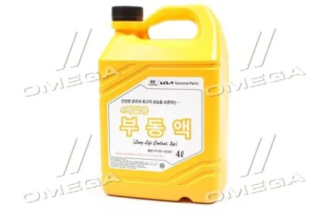 Антифриз-концентрат Mobis Long Life Coolant, 4л. червоний для Alfa Romeo, Audi, Fiat, Citroen, Mitsubishi Hyundai/Kia/Mobis 07100-00401 фото товару