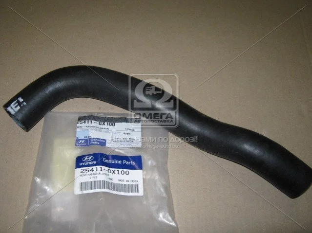 <strong>Патрубок радіатора верхній Hyundai I10 08-10 (вир-во Mobis) Hyundai/Kia/Mobis 254110X100 (фото 1)</strong>