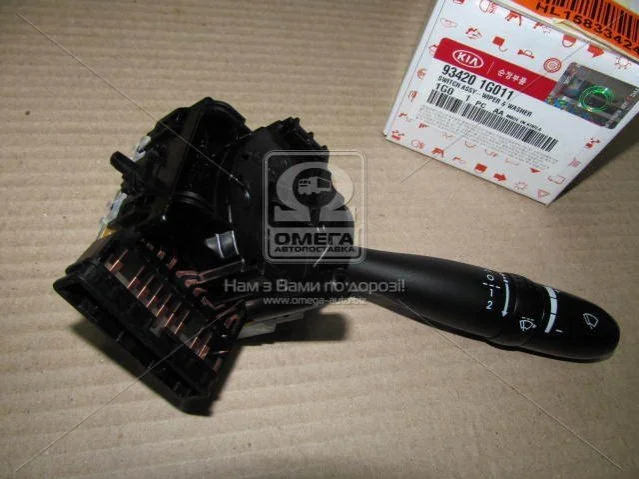 <strong>Перемикач підрульовий (склоочисний) Hyundai Accent/verna 08-12/Kia Rio 08-11 (вир-во Mobis) Hyundai/Kia/Mobis 934201G011 (фото 1)</strong>
