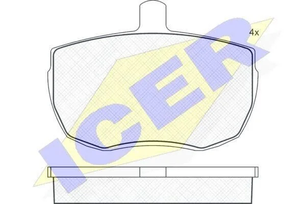 <strong>Колодки гальмівні дискові передні LAND ROVER Defender 90-06 ICER 180230 (фото 1)</strong>