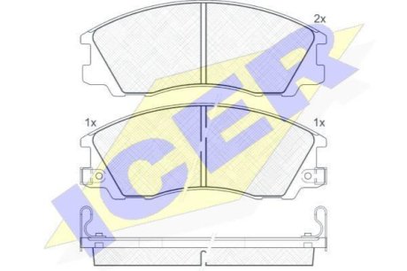 Комплект гальмівних колодок (дискових) ICER 181539 фото товара