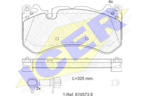 Комплект гальмівних колодок (дискових) ICER 182079-203 фото товару