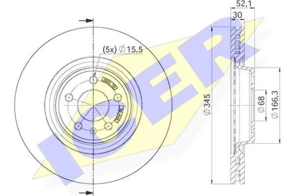 <strong>Диск гальмівний ICER 78BD4150-2 (фото 1)</strong>