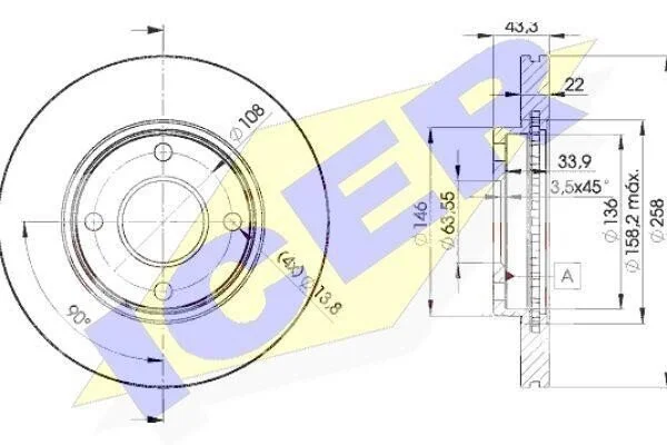 <strong>Диск гальмівний ICER 78BD5344-2 (фото 1)</strong>